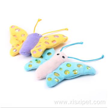 Cute butterfly shape paper wings catnip pet toy